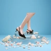 High-heeled sandals are fashionable and versatile European and American high-heeled women's shoes for summer details Picture